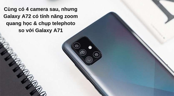 So sánh camera Galaxy A71 và A72