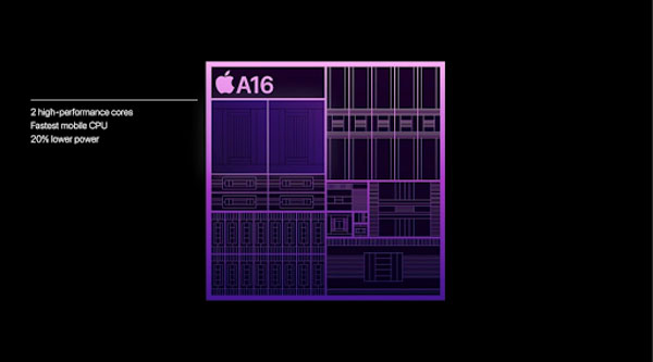 iPhone 14 Pro Max sở hữu chip A16 Bionic thế hệ mới nhất giúp hiệu năng của máy vô cùng mạnh mẽ và tiết kiệm năng lượng tối ưu
