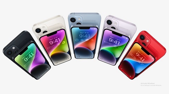 Phone 14 bản tiêu chuẩn có đến 5 tùy chọn màu sắc